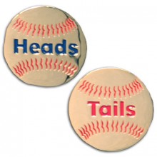 Heads/Tails Softball Stitch Replica Flip Coin
