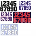 Numbers for Shirts-Jackets